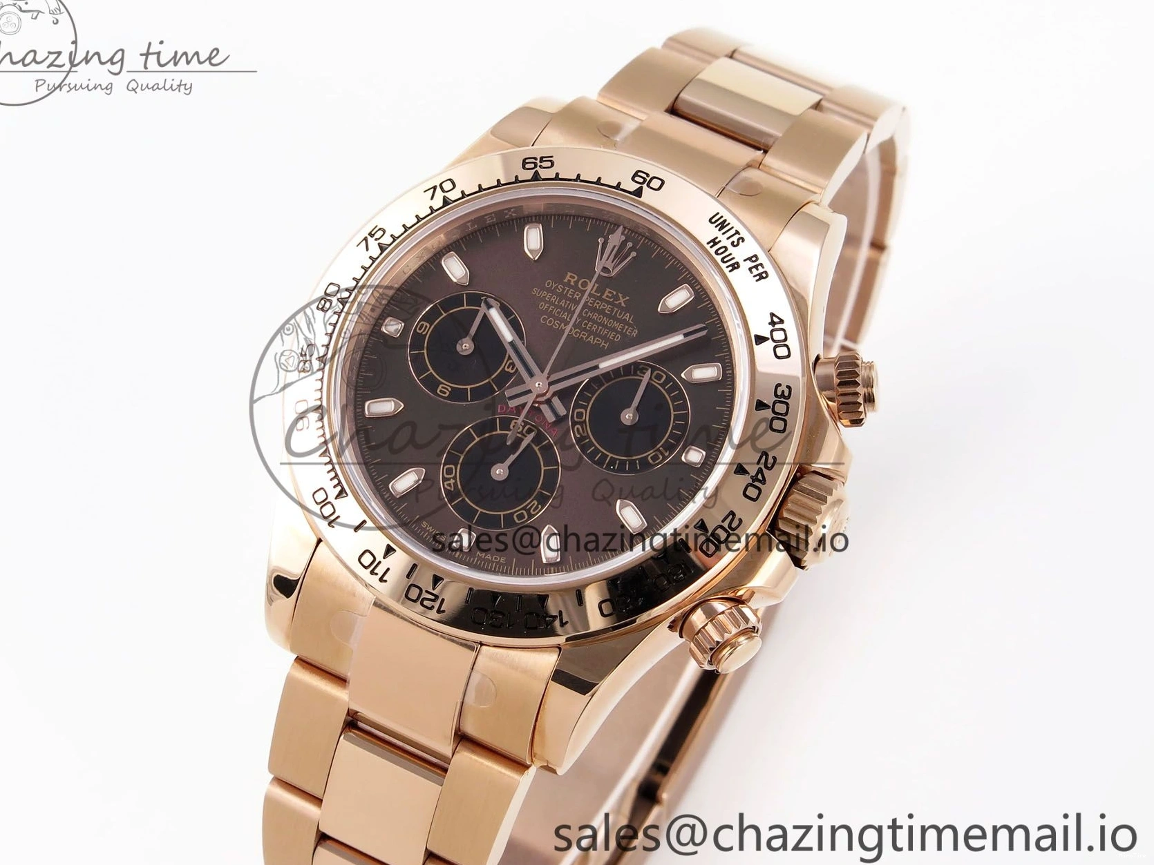 MiroTime 0302 Daytona 116505 KING 1:1 Best Edition Chocolate Dial on RG Bracelet SH OdorResistant 1932